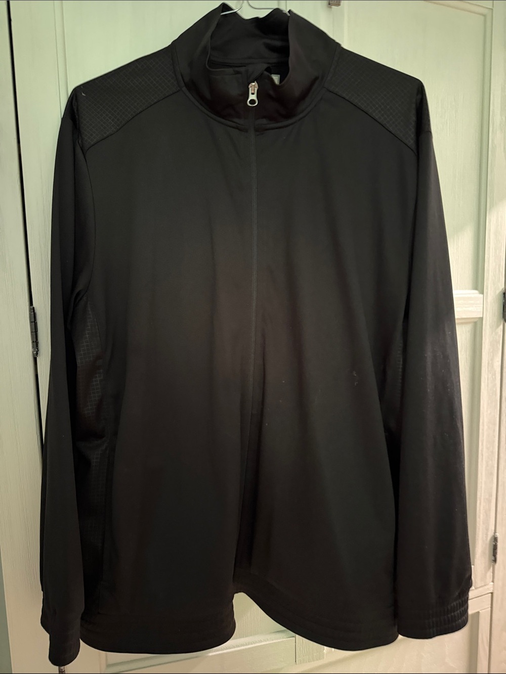 Tek Gear Black Jacket with Green Logo Patch